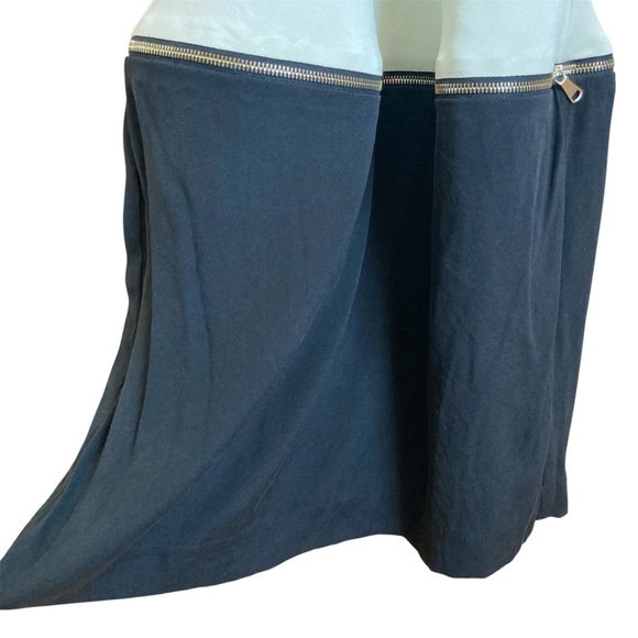 LIA KES - NEW YORK | Elegant Two-Tone Silk Dress Size 6 - Picture 6 of 11